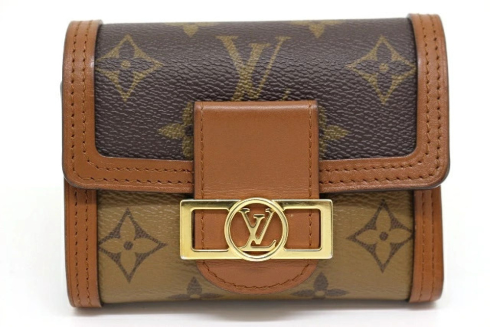 LOUIS VUITTON Wallet Portefeuille Dauphine Compact Mono Reverse